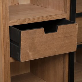 Библиотека atmosphera Danik, 80x40x150, MDF, Закалено стъкло