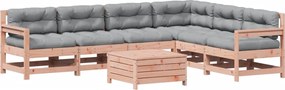 3250902 vidaXL Градински комплект с възглавници, 7 части, дугласко дърво масив