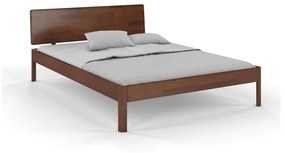 Двойно легло от борова дървесина 140x200 см в тъмнокафяв цвят Ammer - Skandica