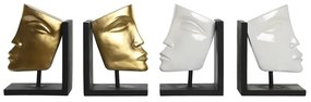 Raamatutugi DKD Home Decor 2 Части Лице Смола Модерен (30,5 x 10 x 22 cm) (2 броя)