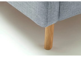 Сиво-синьо двойно легло 180x200 cm тапицирано с място за съхранение с включена подматрачна рамка Lotte – Meise Möbel