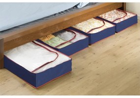 Пластмасови кутии за съхранение под леглото в комплект 4 бр. 100x45x15 cm Deep Blue – Maximex