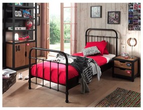 Детско легло от черен метал , 90 x 200 cm New York - Vipack