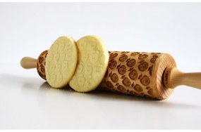 Дървен релефен валяк за тесто Apples - Valek