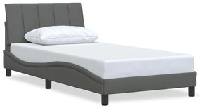 3310371 vidaXL Рамка за легло без матрак, тъмносива, 100x200 см, плат