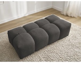 Тъмносива табуретка от прежда с примки от букле Everest – Bobochic Paris