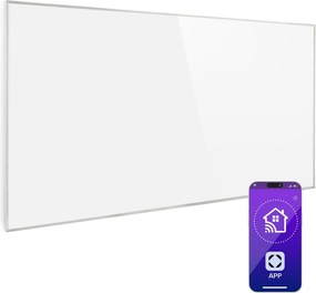 Klarstein Wonderwall 600 Smart, инфрачервена печка, 60 x 100 cm, 600 W, седмичен таймер, IP24, бяла