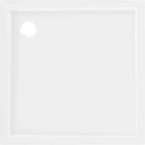 Mexen Flow квадратен поддушов корито slim 75 x 75 cm, бял гланц - 46S107575