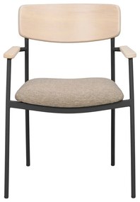 Трапезни столове в бежов и естествен цвят в комплект от 2 бр. Maymont – Rowico