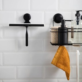 Черна чистачка с двойна кука Черна самозатягаща се чистачка за стена с държач Bestlock - Compactor