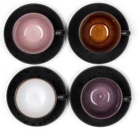 Черни глинени чаши в комплект 4 бр. 240 ml Black/Mix – Bitz