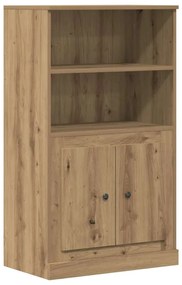 857148 vidaXL Висок шкаф, дъб артизан, 60x35,5x103,5 см, инженерно дърво
