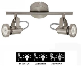 Briloner 2712-022 - LED димируема точкова светлина SEMPLICE 2xGU10 / 5W / 230V