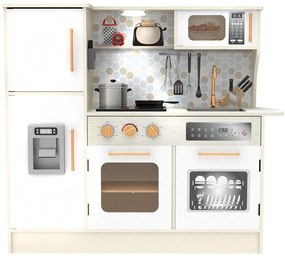 Classic world - Голяма дървена кухня за игра, бяла