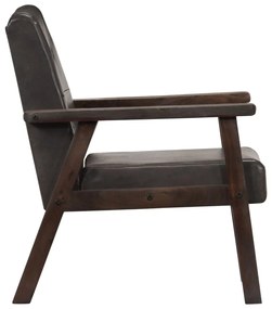 Фотьойл Manon, сив, естествена кожа