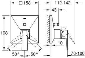 Външни части на смесител за баня Grohe Allure Brilliant-Silver Mat