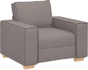 4104966 vidaXL Диван-фотьойл, бежов, 100x78x84 см, плат