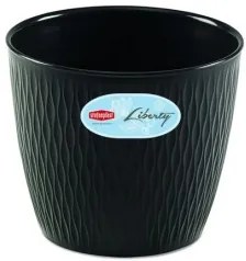 Stefanplast - Кръгла кашпа Liberty 16 см - графит
