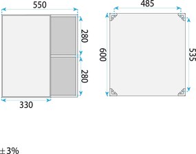 Комплект мебели за баня с мивка Astor 60cm Grey