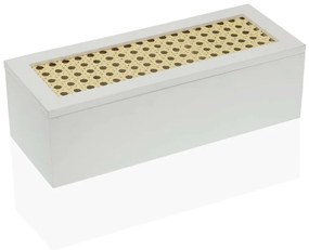 Кутия за бижута Versa Квадратен Бял (10 x 8 x 26 cm)