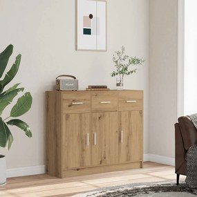 855895 vidaXL Сайдборд, дъб артизан, 91x28x75 см, инженерно дърво