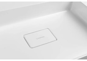 Бял двоен умивалник от отлят мрамор 96x44 cm Godiva – Sapho