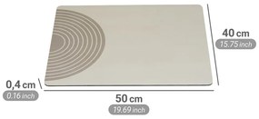 Бежова гумена тавичка за оттичане за съдовете 50x40 cm Dima – Wenko