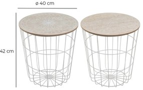 Кръгли странични масички в комплект от 2 бр. ø 40 cm – Casa Selección