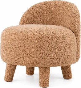 Кафяв детски фотьойл от плат букле Moouv – Artie