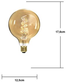 Топла бяла затъмняваща се крушка с нажежаема жичка E27, 3 W Spiral Filament – Star Trading