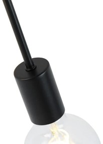 Дизайнерски таванен аплик черен 6-светлина - Sputnik