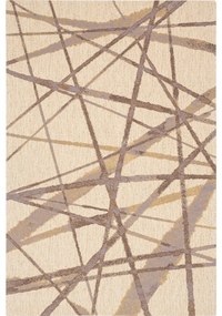 Бежов вълнен килим 133x180 cm Sticks - Agnella