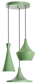 Люстра на кабел TOM 3xE27/40W/230V зелена