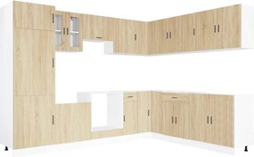 3314994 vidaXL Комплект кухненски шкафове от 14 части Porto, инженерно дърво