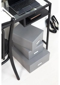 Комплект от 3 сиви кутии за съхранение Inge - Bigso Box of Sweden