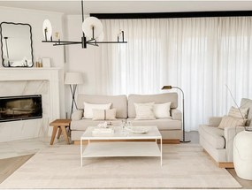 Бежов вълнен килим 160x240 cm Agnus Brush Lines – Agnella