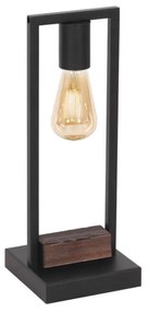 Klausen 108004 - Настолна лампа HARD 1xE27/11W/230V дървена/черна