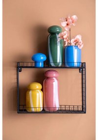 Черен стоманен стенен рафт на няколко нива 40 cm Reja – PT LIVING