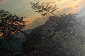 Картина на платно – Планински пейзаж при езерото