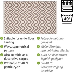 Бежов килим за баня от рециклирана пластмаса 50x80 cm Altai – Wenko