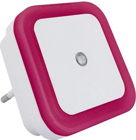 LED нощна лампа със сензор за здрач LED/0,5W/230V розова