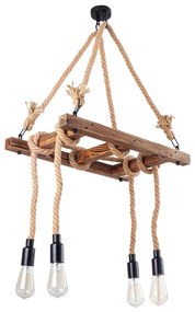 Полилей на кабел EREBOS 4xE27/40W/230V кафяв