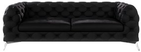 Черен кадифен диван 225 cm Chelsea – Ropez