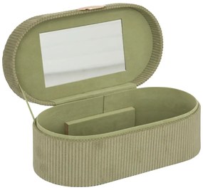 Кутия за съхранение atmosphera Enya, 25 cm, Велур - Бежов