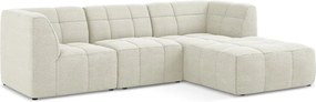 Бежов ъглов диван от прежда с примки от букле (десен ъгъл) Aloha – Makamii