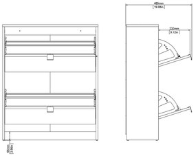 Бяла накланяща се стойка за обувки Shoes – Tvilum