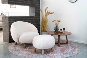 Кремав фотьойл с табуретка Savona – House Nordic