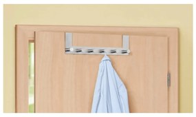 Сребриста матова закачалка за врата с 6 кукички Celano - Wenko