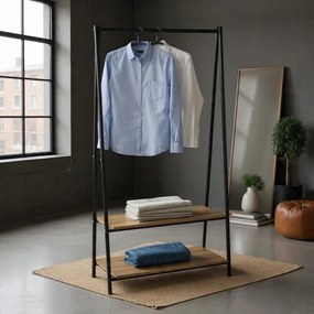 Свободностоящ стелаж за дрехи с рафтове - 80 x 40 x 160 cm