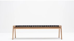 Пейка в черен/естествен цвят Klupa - Gazzda